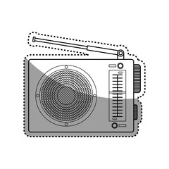 Vintage radio stereo icon vector illustration graphic design