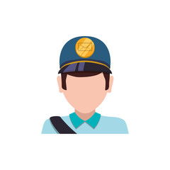 Mailman delivery service icon vector illustration graphic design