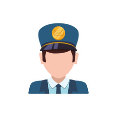 Mailman delivery service icon vector illustration graphic design