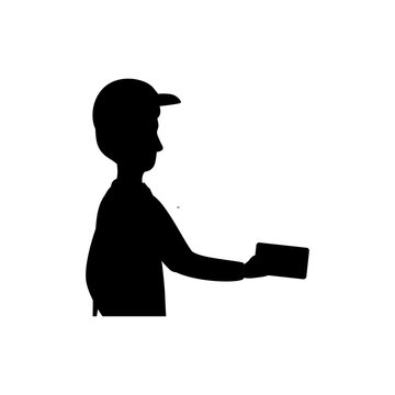 recommend clip art: Mailman delivery service icon vector illustration graphic design