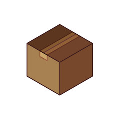 Box delivery package icon vector illustration graphic design