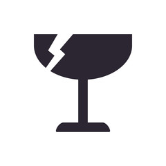 Cup broken delivery icon vector illustration graphic design
