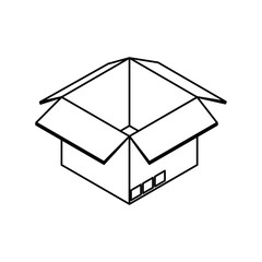 Fototapeta na wymiar Box delivery package icon vector illustration graphic design