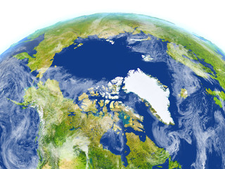 Arctic Ocean on planet Earth