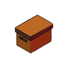 Box delivery package icon vector illustration graphic design