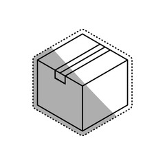 Box delivery package icon vector illustration graphic design