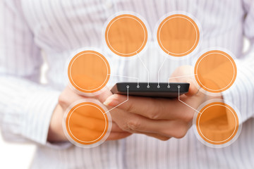 Scheme on the background of the phone.