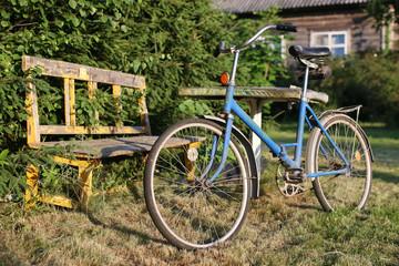 Fototapeta na wymiar bicycle on a rural nature