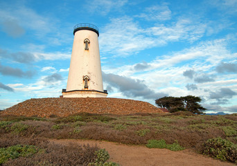 Lighthouse at Piedras Blancas point on the Central Coast of California USA