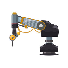 Robotic arm technology icon vector illustration graphic design