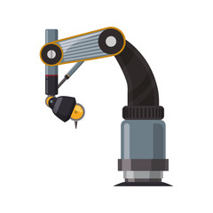 Robotic arm technology icon vector illustration graphic design