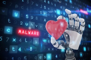 Composite image of virus background 3d