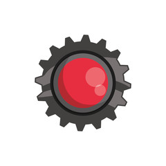 Gear machinery piece icon vector illustration graphic design