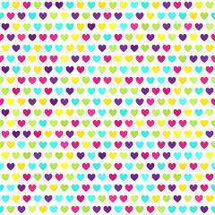 Heart pattern. Seamless vector background