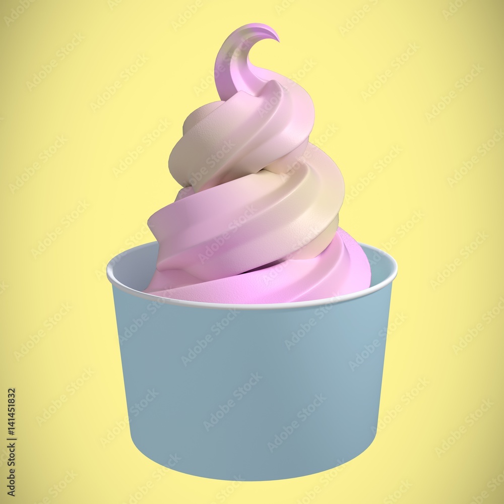 Aufkleber composite image of 3d composite image of a cupcake