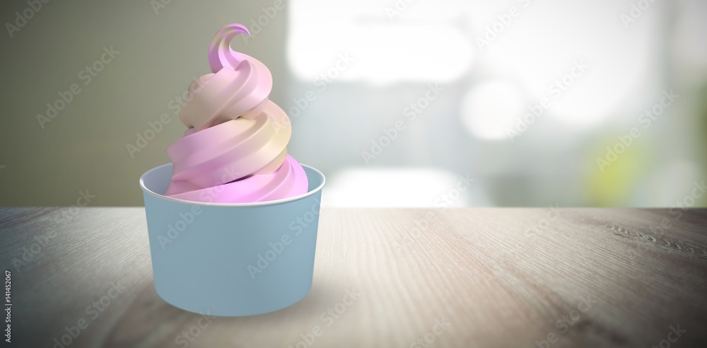 Aufkleber composite image of 3d composite image of a cupcake