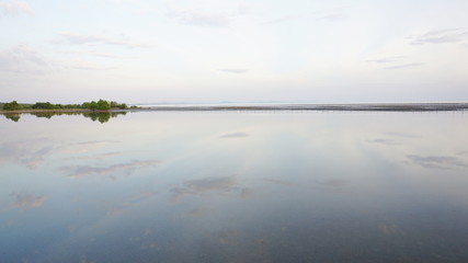 The calm tropical beach