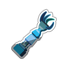 Robotic arm technology icon vector illustration graphic design