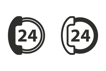 Obraz premium 24 hour service - vector icon.