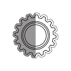 Gear machinery piece icon vector illustration graphic design
