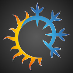Snowflake and sun design