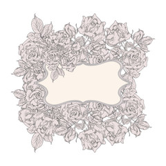 Victorian greeting card mock up isolated on white
