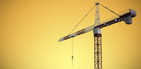 Composite image of studio shoot of a crane 