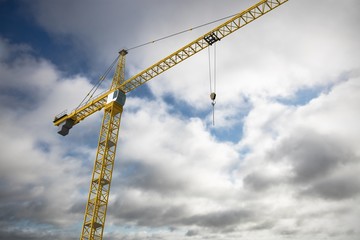 Composite image of studio shoot of a crane 