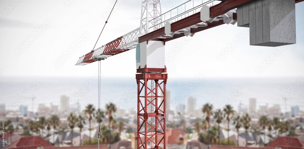 Poster composite image of studio shoot of a crane