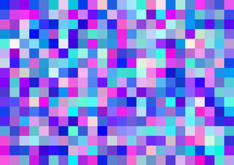 モザイク　四角　青