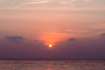 sunset sky background on the beach