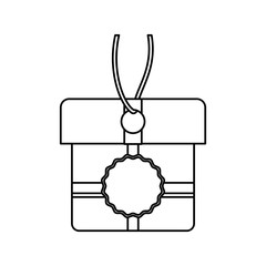 Gift box present icon vector illustration graphic design