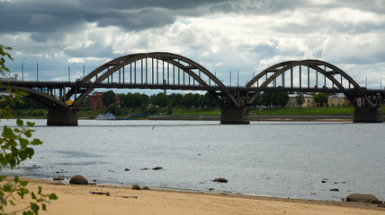 cathedral and motor road bridge rybinsk