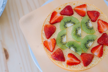 strawberry cake homemade