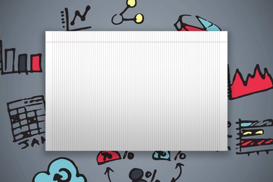 Composite image of single lined blank paper