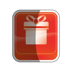 Gift box present icon vector illustration graphic design