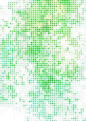 Vector illustration with halftone pattern. bstract green vector background.