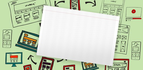 Composite image of composite image of social media diagram 