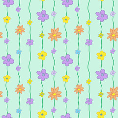 Abstract  spring floral seamless pattern
