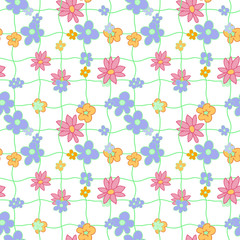 Abstract  spring floral seamless pattern
