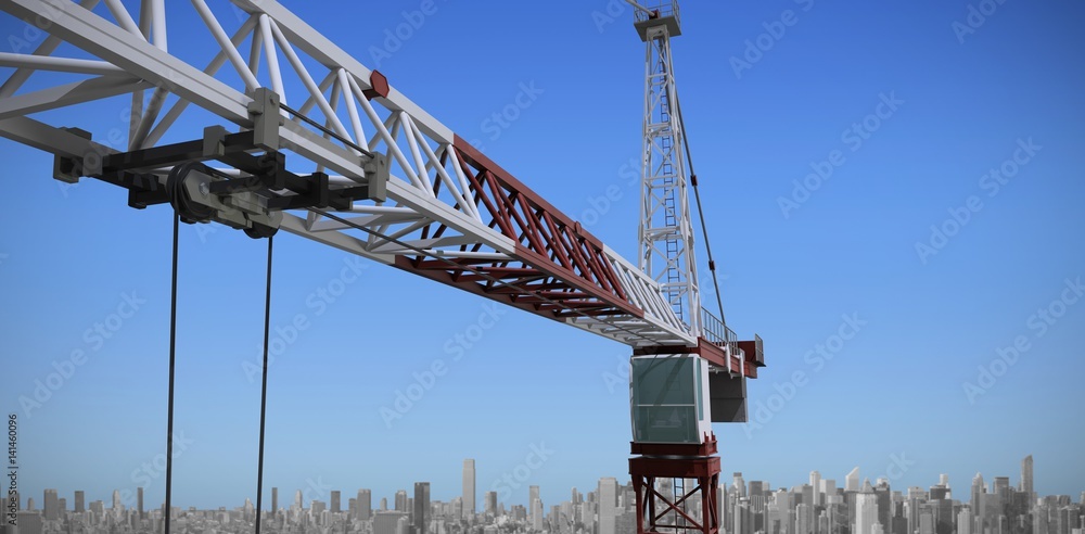Poster composite image of studio shoot of a crane