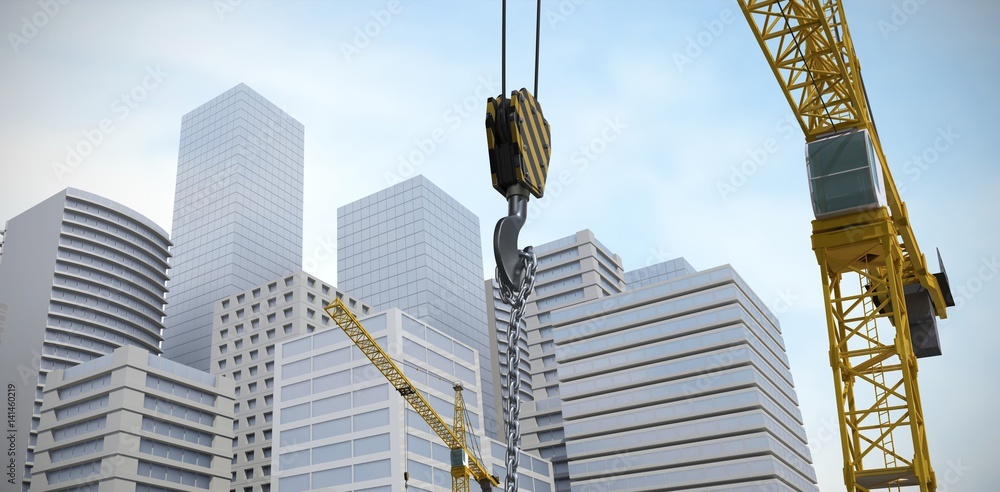 Poster composite image of studio shoot of a crane