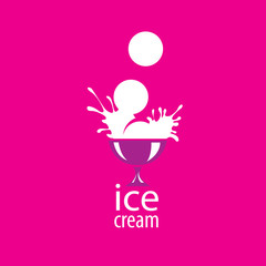 Obraz premium logo ice cream