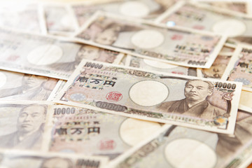 広げた一万円札　日本円