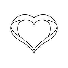 Heart and love icon vector illustration graphic design