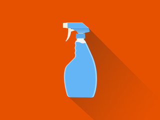 Plastic spray bottle with cleaning liquid Icon