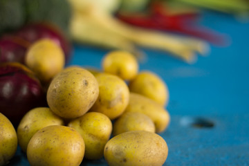 Various Vegetables diet products, Healthy food concept, Place for typography