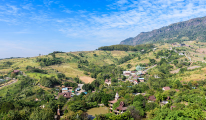 Fototapeta na wymiar top view of deforestation in North of Thailand