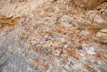 Part of the cliff from sandstone close up