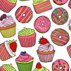 Sweets seamless pattern